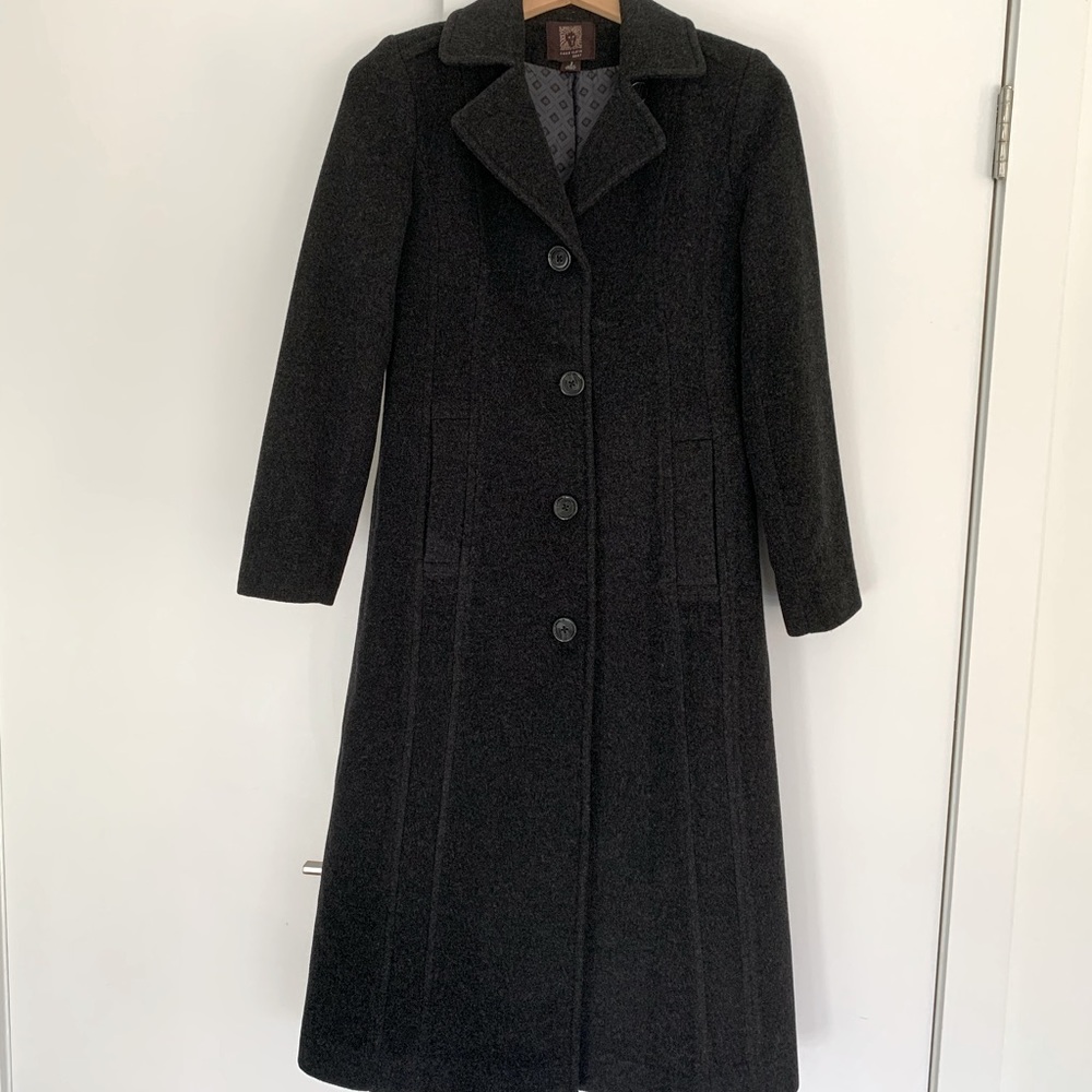 Anne Klein Wool Cashmere Long Coat Classic